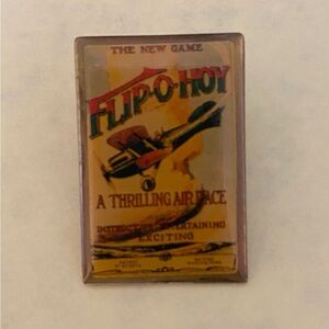 Vintage Flip-O-Hoy Game Card Lapel Pin
